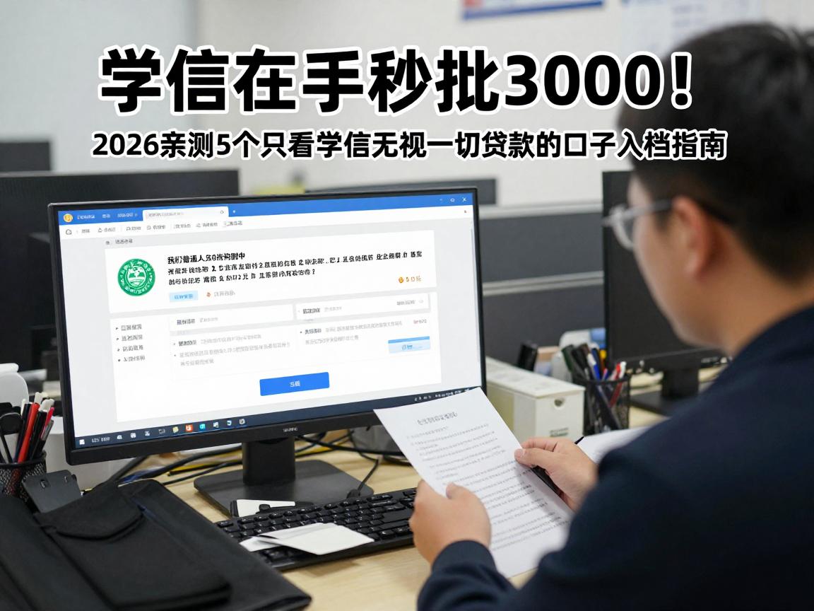 学信在手秒批3000!2026亲测5个只看学信无视一切贷款的口子入档指南