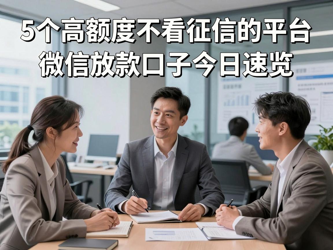 5个高额度不看征信的平台，微信放款口子今日速览