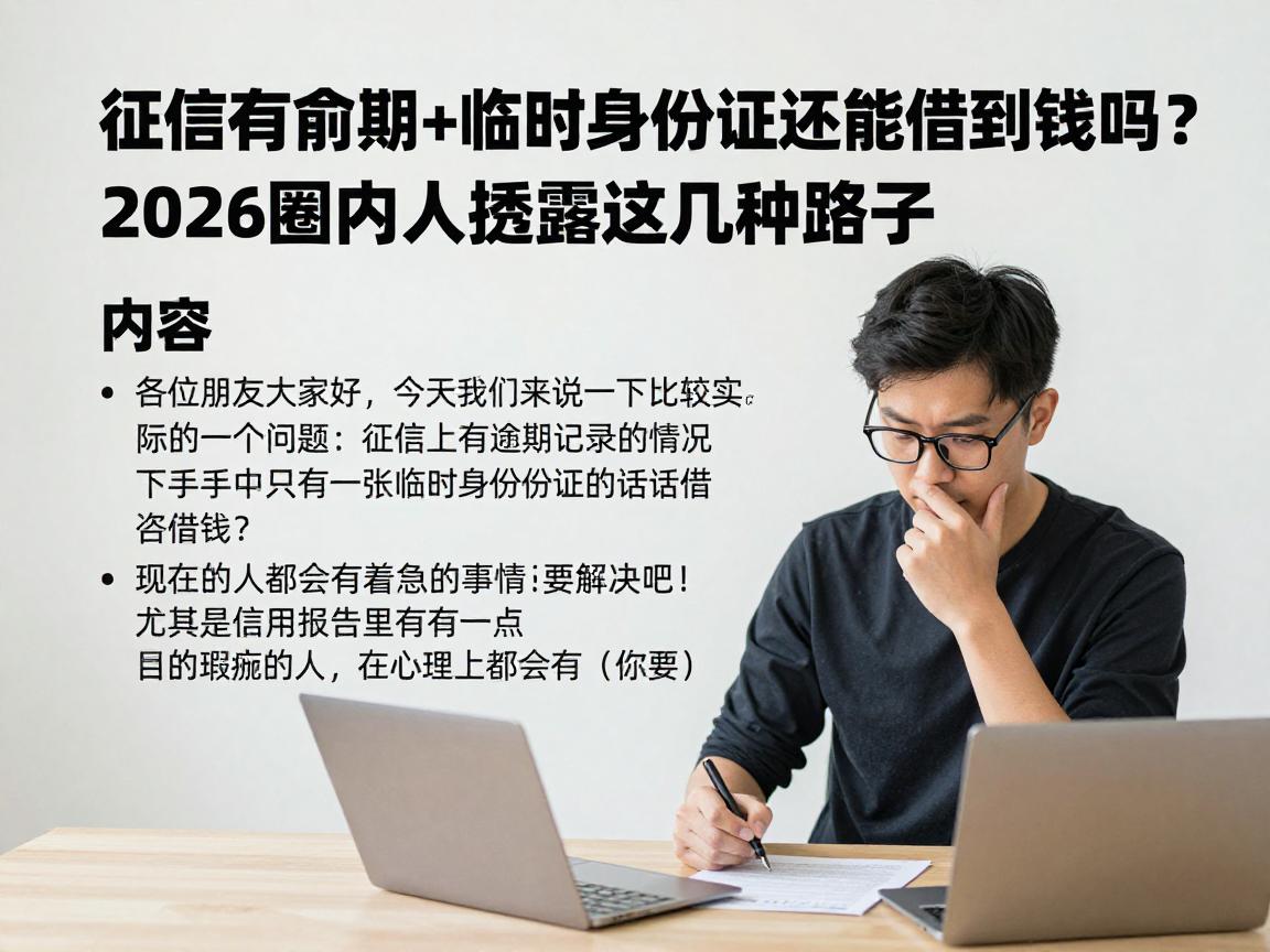 征信有逾期+临时身份证还能借到钱吗?2026圈内人透露这几种路子