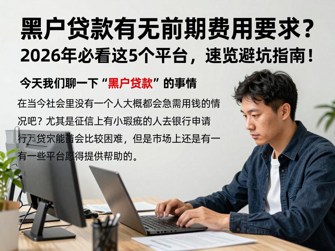 黑户贷款有无前期费用要求?2026年必看这5个平台,速览避坑指南!