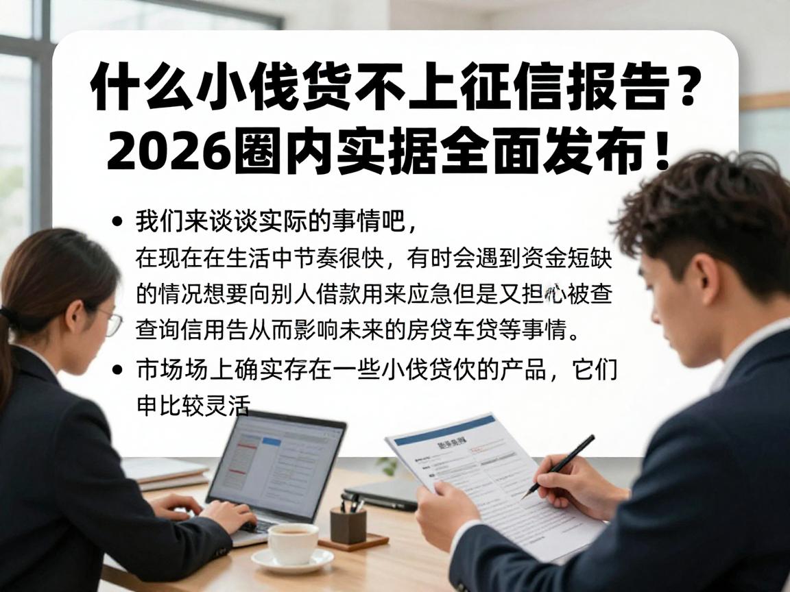 什么小额贷款不上征信报告?2026圈内实据全面发布!
