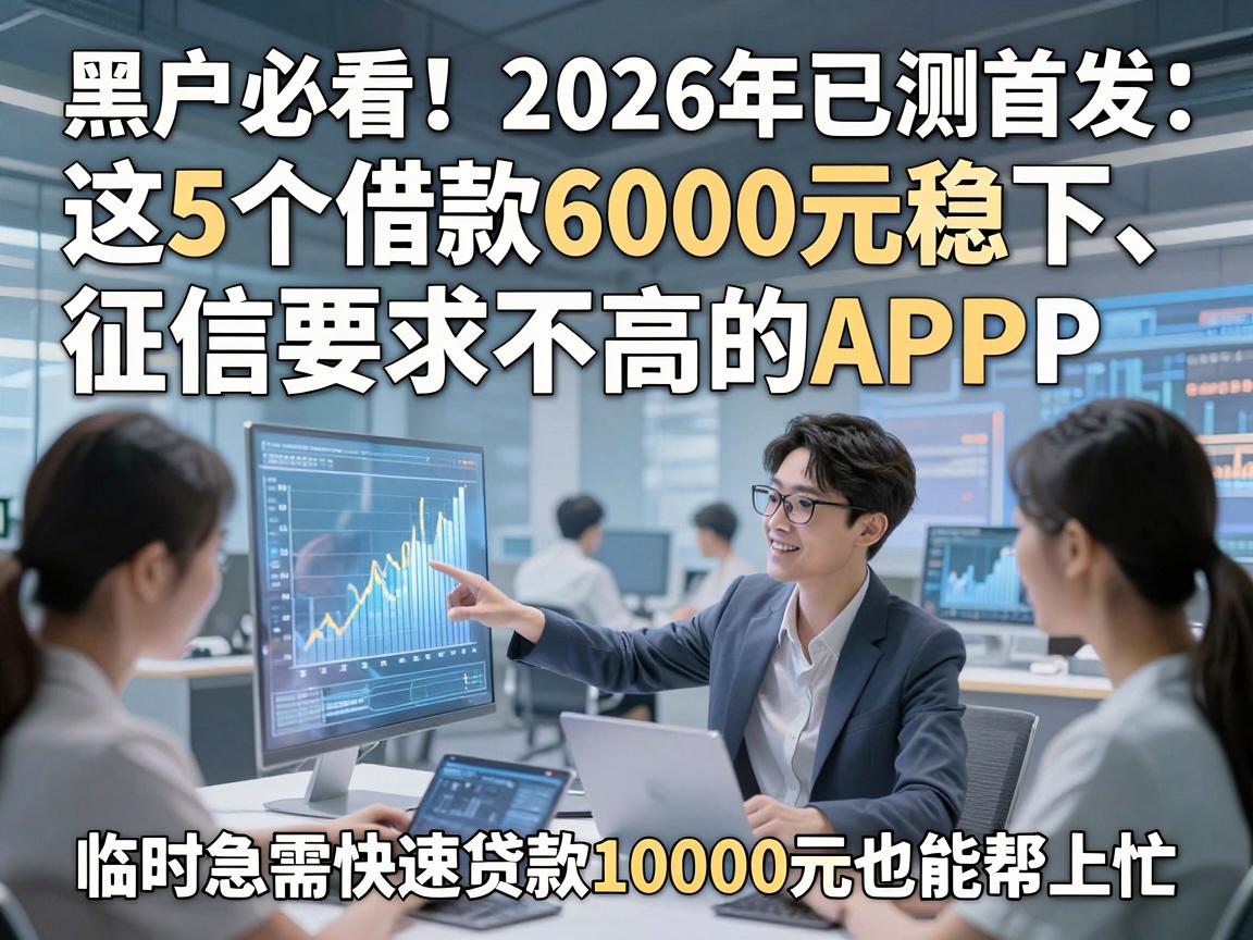 黑户必看！2026年已测首发：这5个借款6000元稳下、征信要求不高的APP，临时急需快速贷款10000元也能帮上忙