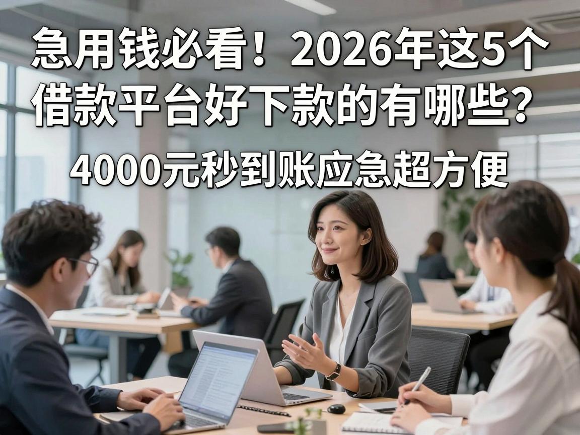 急用钱必看!2026年这5个借款平台好下款的有哪些?4000元秒到账应急超方便
