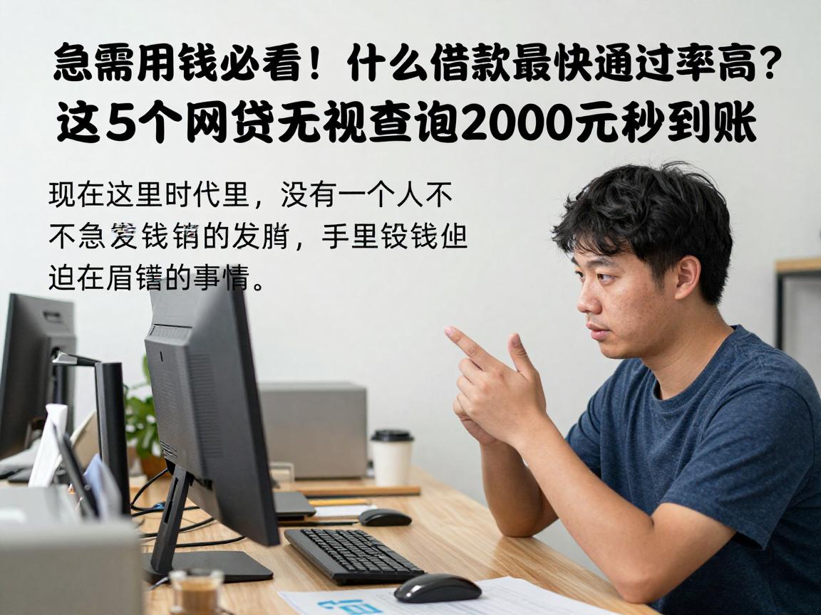 急需用钱必看!什么借款最快通过率高?这5个网贷无视查询2000元秒到账