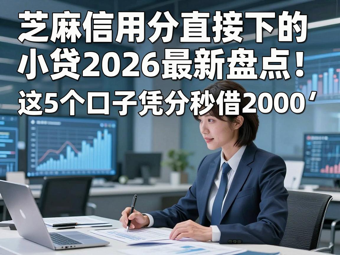 芝麻信用分直接下的小贷2026最新盘点！这5个口子凭分秒借2000
