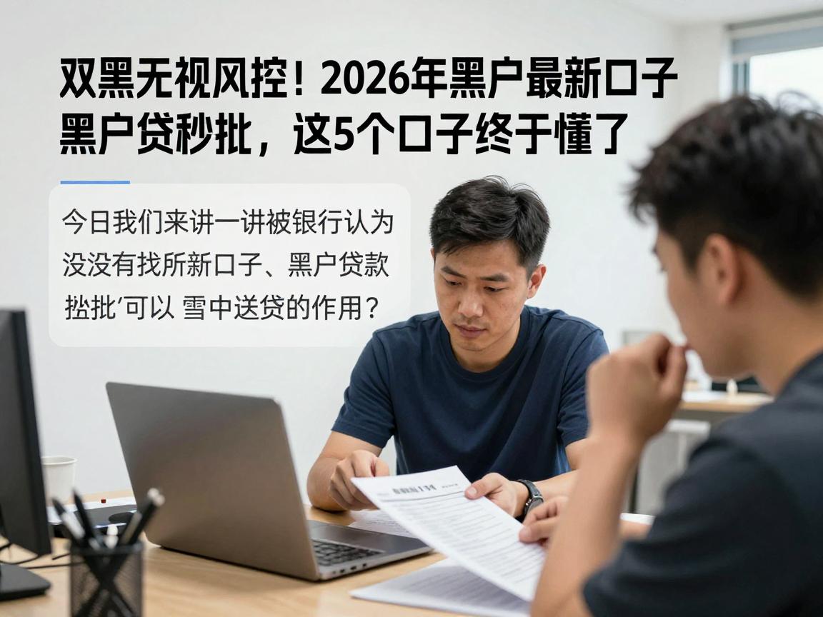 双黑无视风控!2026年黑户最新口子黑户贷秒批,这5个口子优惠终于懂了
