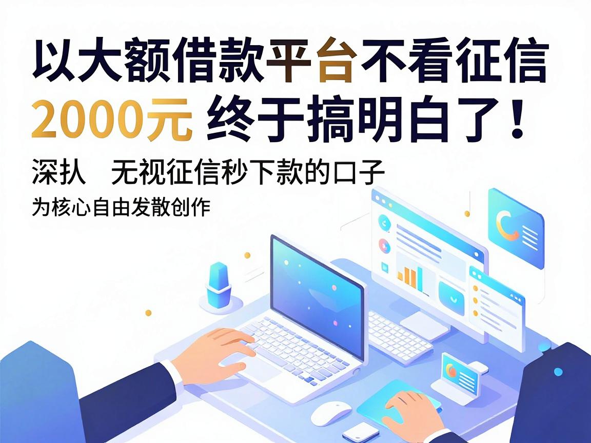 大额借款平台不看征信终于搞明白了！深扒2000元无视征信秒下款的口子
