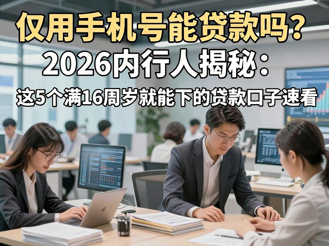 仅用手机号能贷款吗?2026内行人揭秘:这5个满16周岁就能下的贷款口子速看
