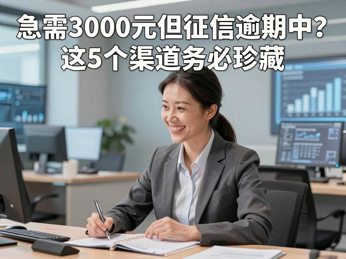 急需3000元但征信逾期中?这5个渠道务必珍藏!