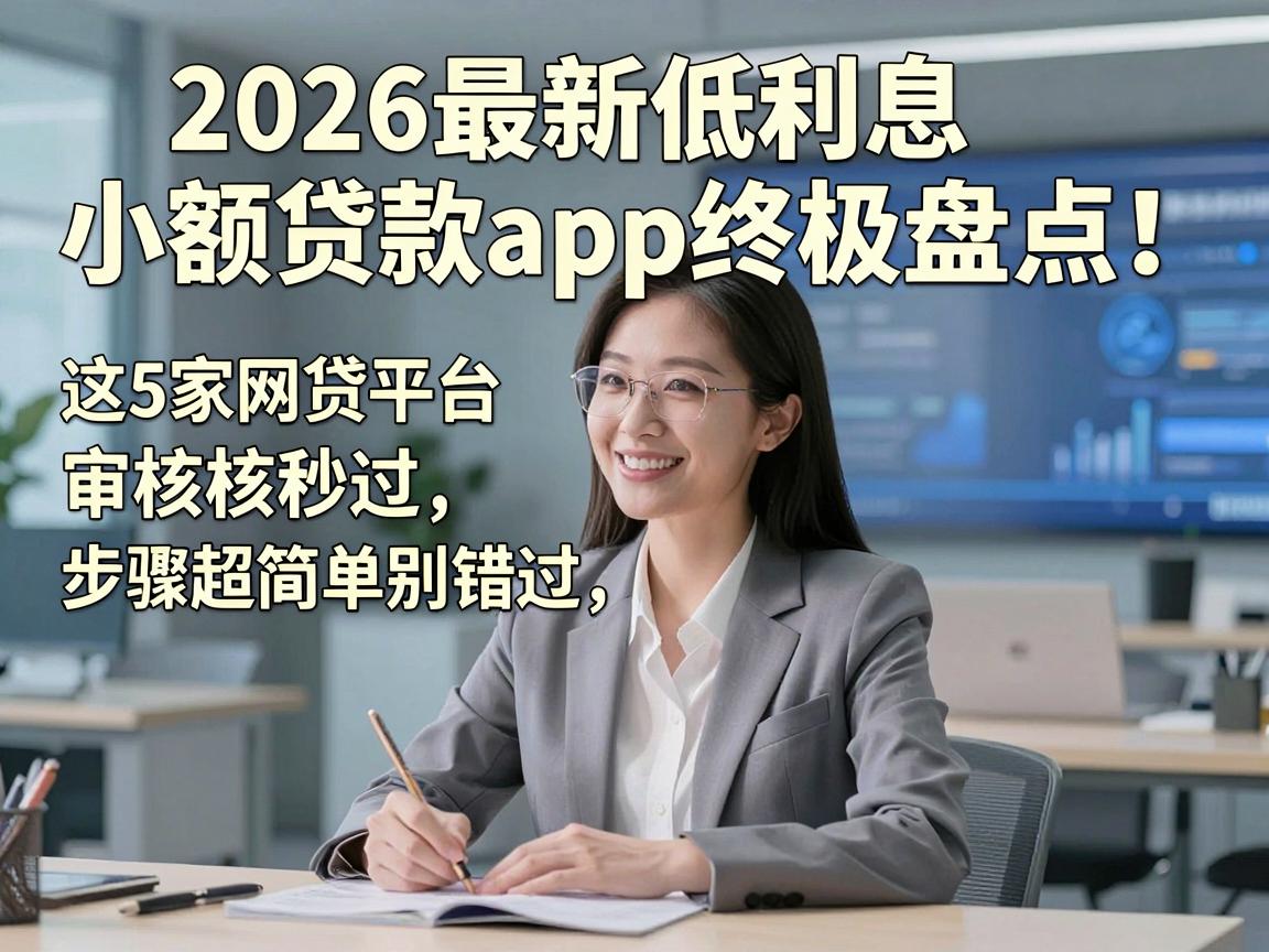 2026最新低利息小额贷款app终极盘点！这5家网贷平台审核秒过，步骤超简单别错过