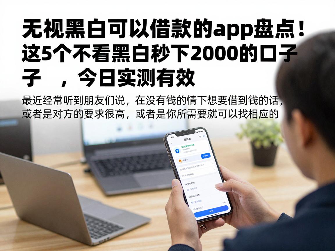 无视黑白可以借款的app盘点！这5个不看黑白秒下2000的口子，今日实测有效