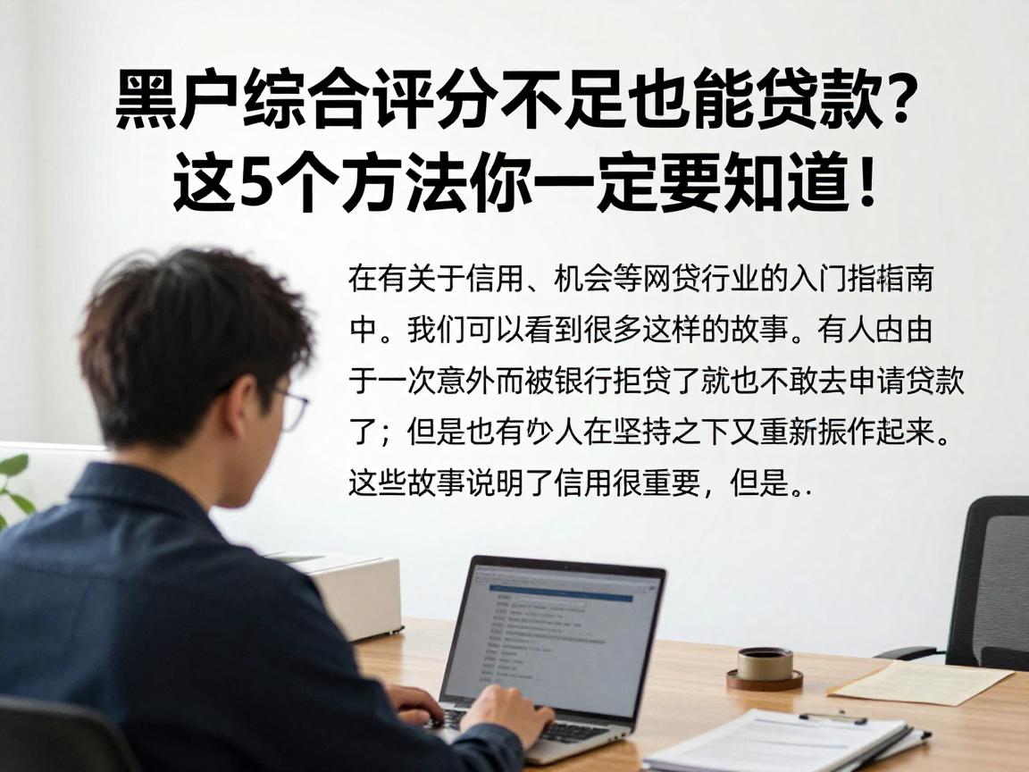 黑户综合评分不足也能贷款？这5个方法你一定要知道！