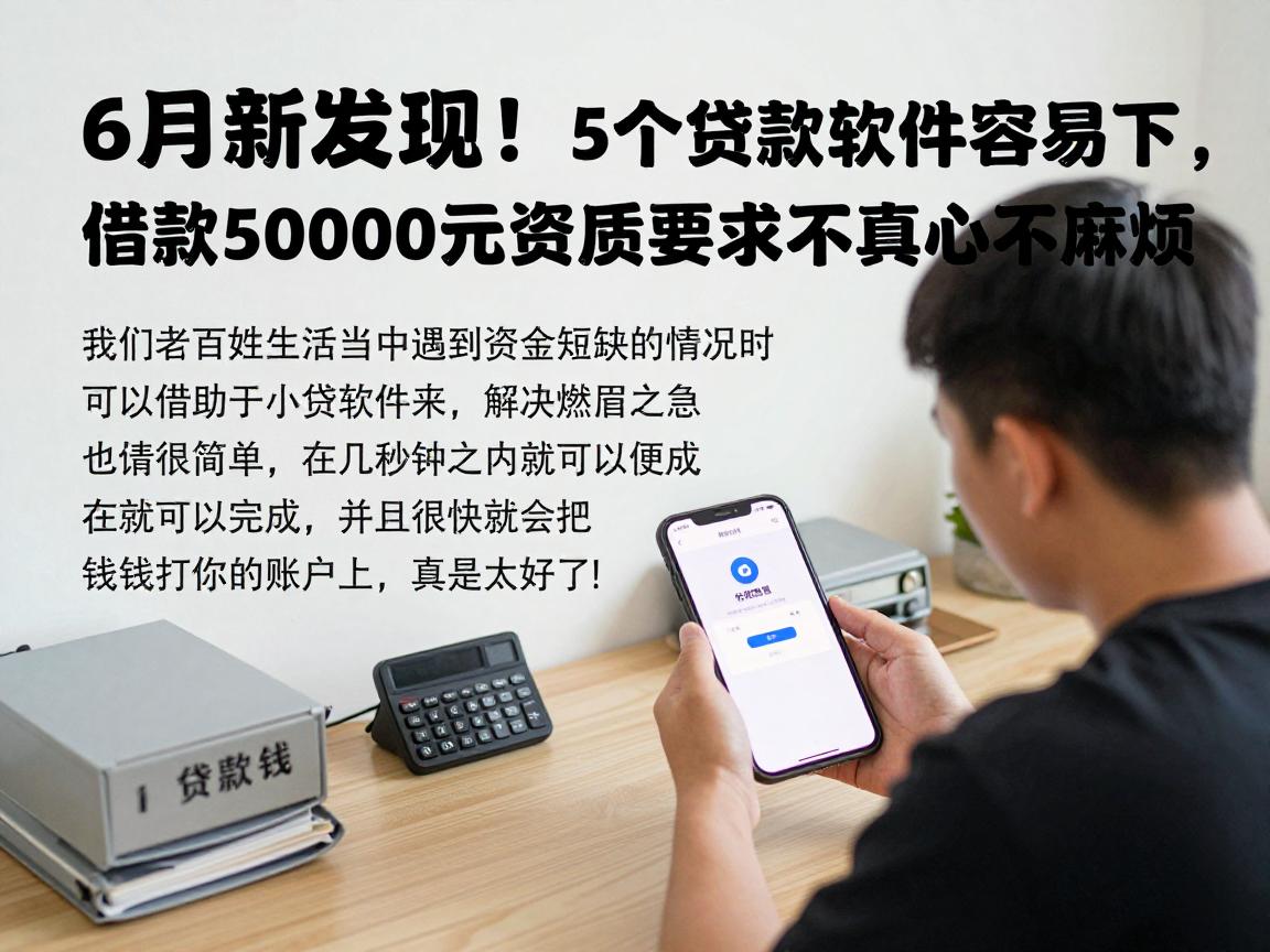 6月新发现!这5个小贷款软件容易下,借款50000元资质要求不高真心不麻烦