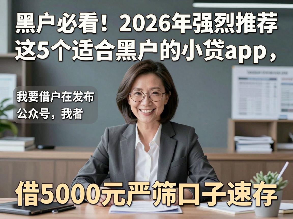 黑户必看！2026年强烈推荐这5个适合黑户的小贷app，借5000元严筛口子速存！