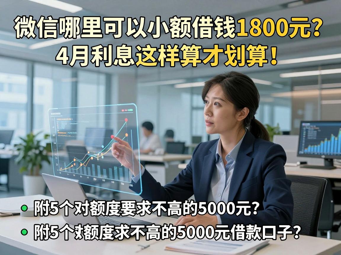 微信哪里可以小额借钱1800元?4月利息这样算才划算!附5个对额度要求不高的5000元借款口子
