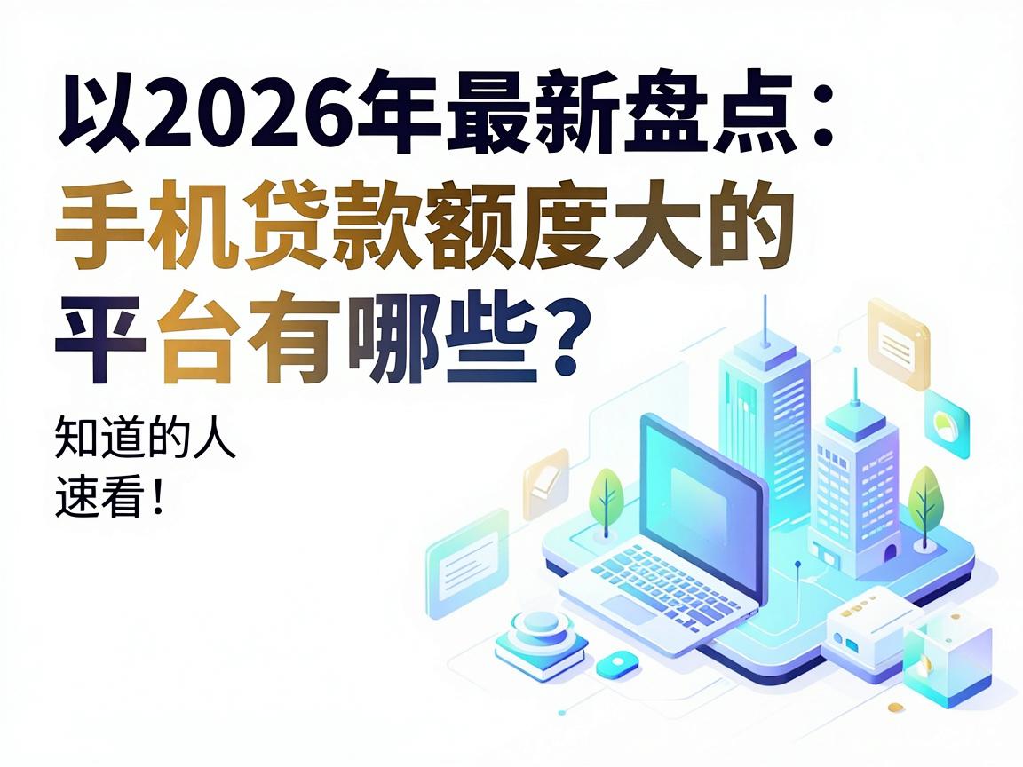 2026年最新盘点：手机贷款额度大的平台有哪些？知道的人太少，速看！