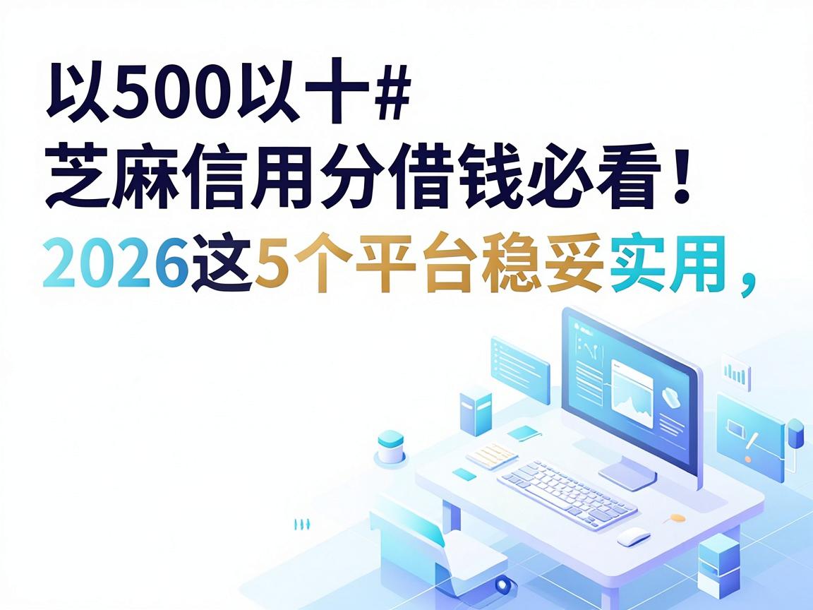 500以上芝麻信用分借钱必看:2026这5个平台稳妥实用,速来解锁