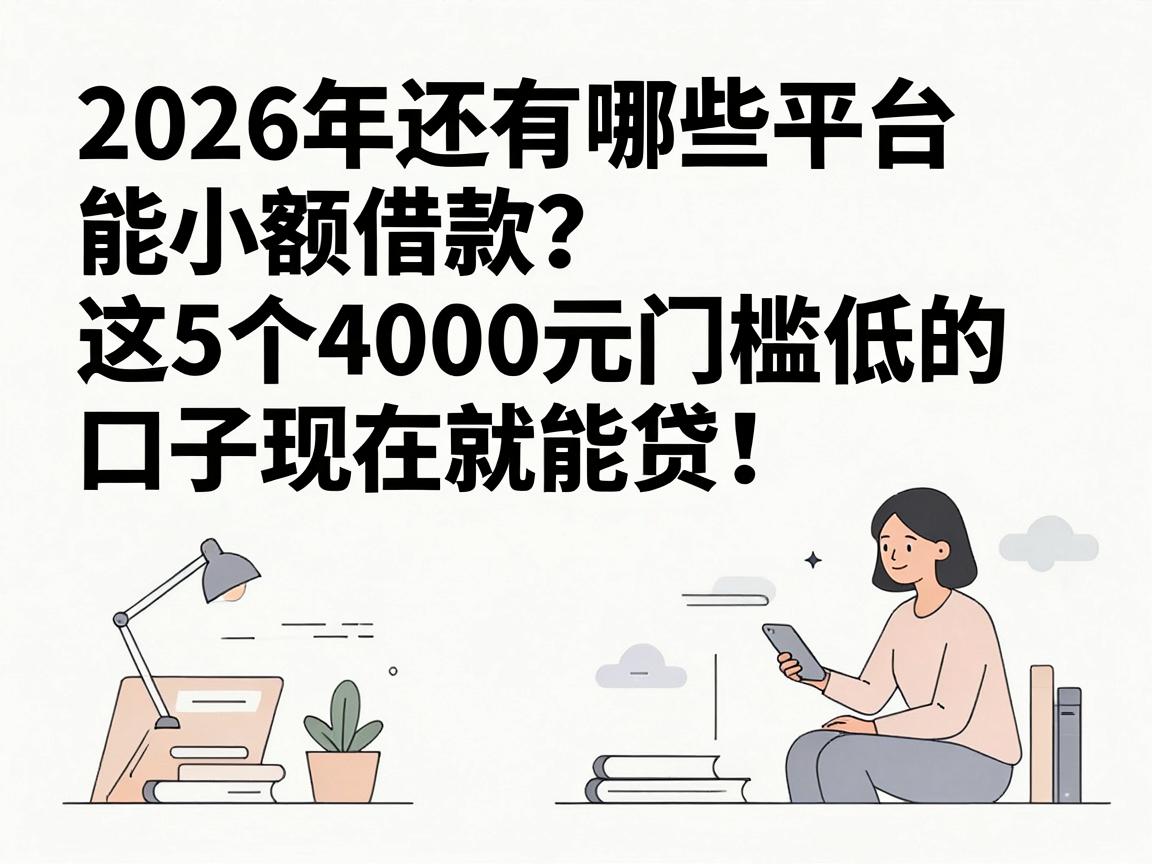 2026年还有哪些平台能小额借款?这5个4000元门槛低的口子现在就能贷!