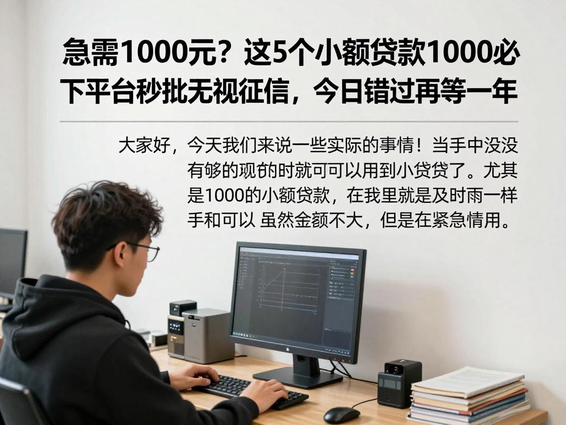 急需1000元？这5个小额贷款1000必下平台秒批无视征信，今日错过再等一年！