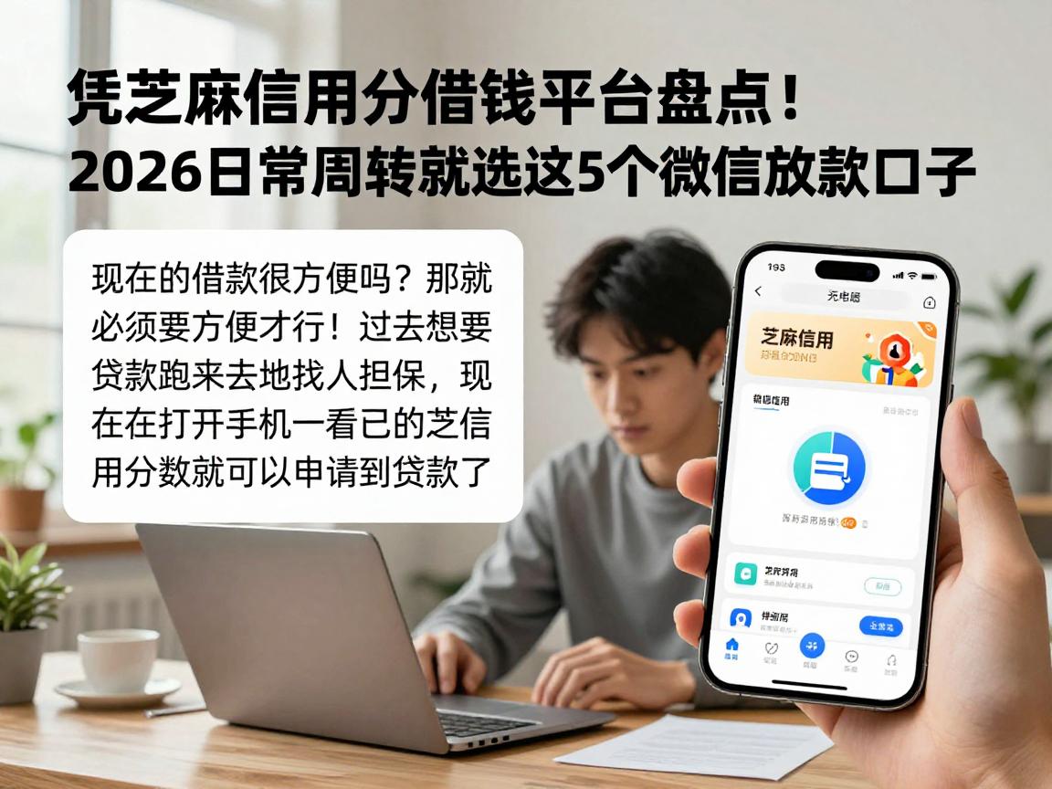 凭芝麻信用分借钱平台盘点！2026日常周转就选这5个微信放款口子