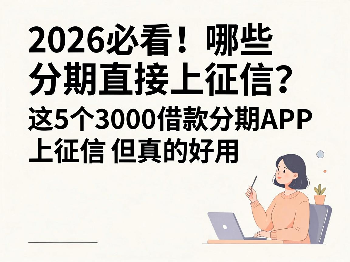 2026必看!哪些分期直接上征信?这5个3000借款分期APP上征信但真的好用