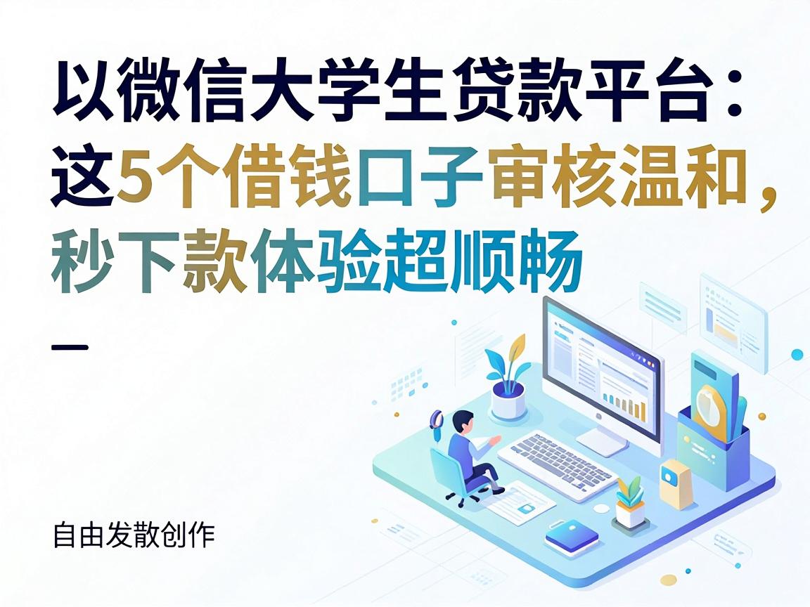 微信大学生贷款平台推荐：这5个借钱口子审核温和，秒下款体验超顺畅