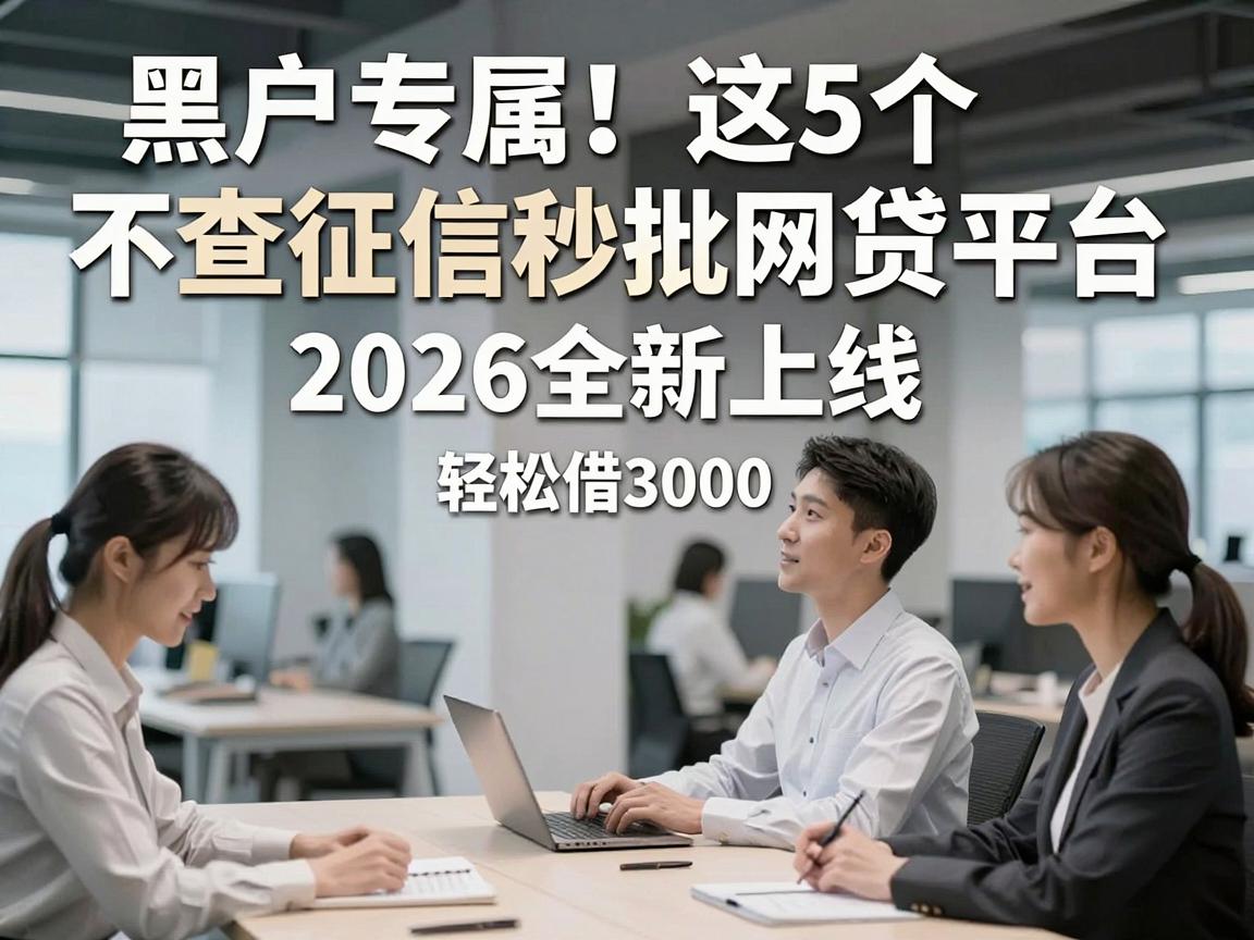 黑户专属!这5个不查征信秒批网贷平台,2026全新上线,轻松借3000