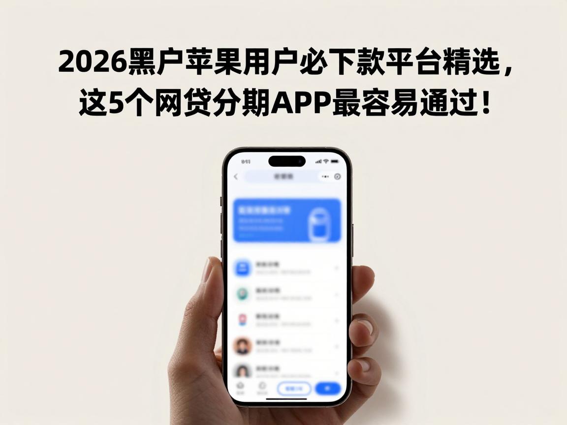 2026黑户苹果用户必下款平台精选,这5个网贷分期APP最容易通过!