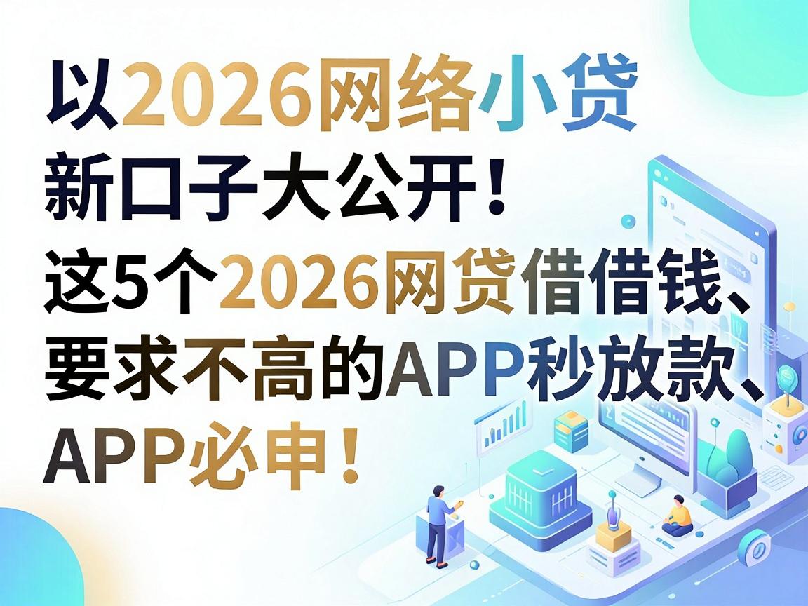 2026网络小贷新口子大公开！这5个2026网贷借钱秒放款、要求不高的APP必申！