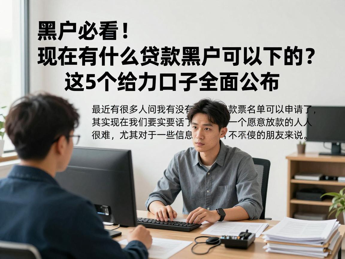 黑户必看!现在有什么贷款黑户可以下的?这5个给力口子全面公布