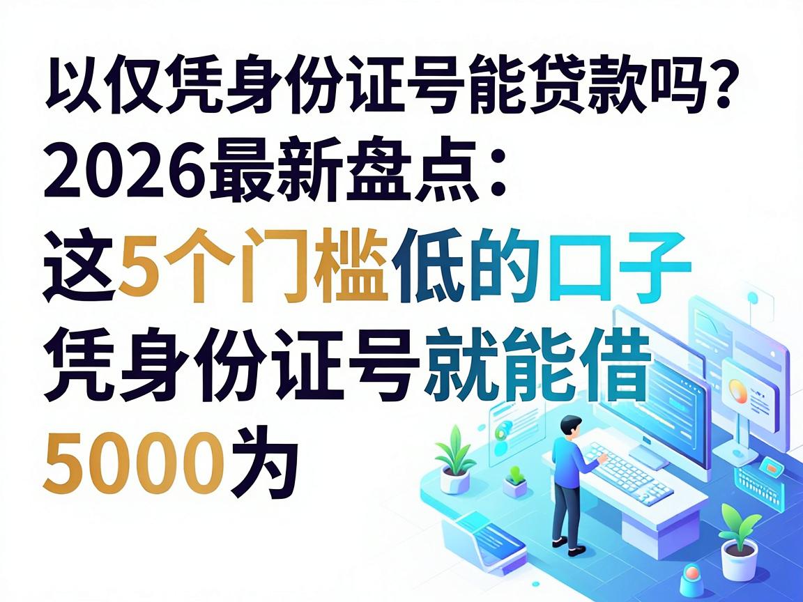 仅凭身份证号能贷款吗?2026最新盘点:这5个门槛低的口子凭身份证号就能借5000