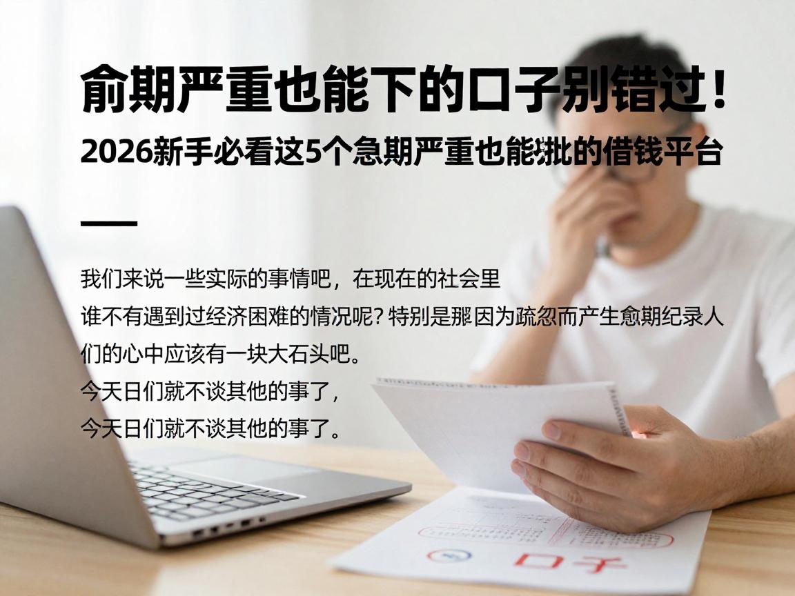 逾期严重也能下的口子别错过!2026新手必看这5个逾期严重也能秒批的借钱平台