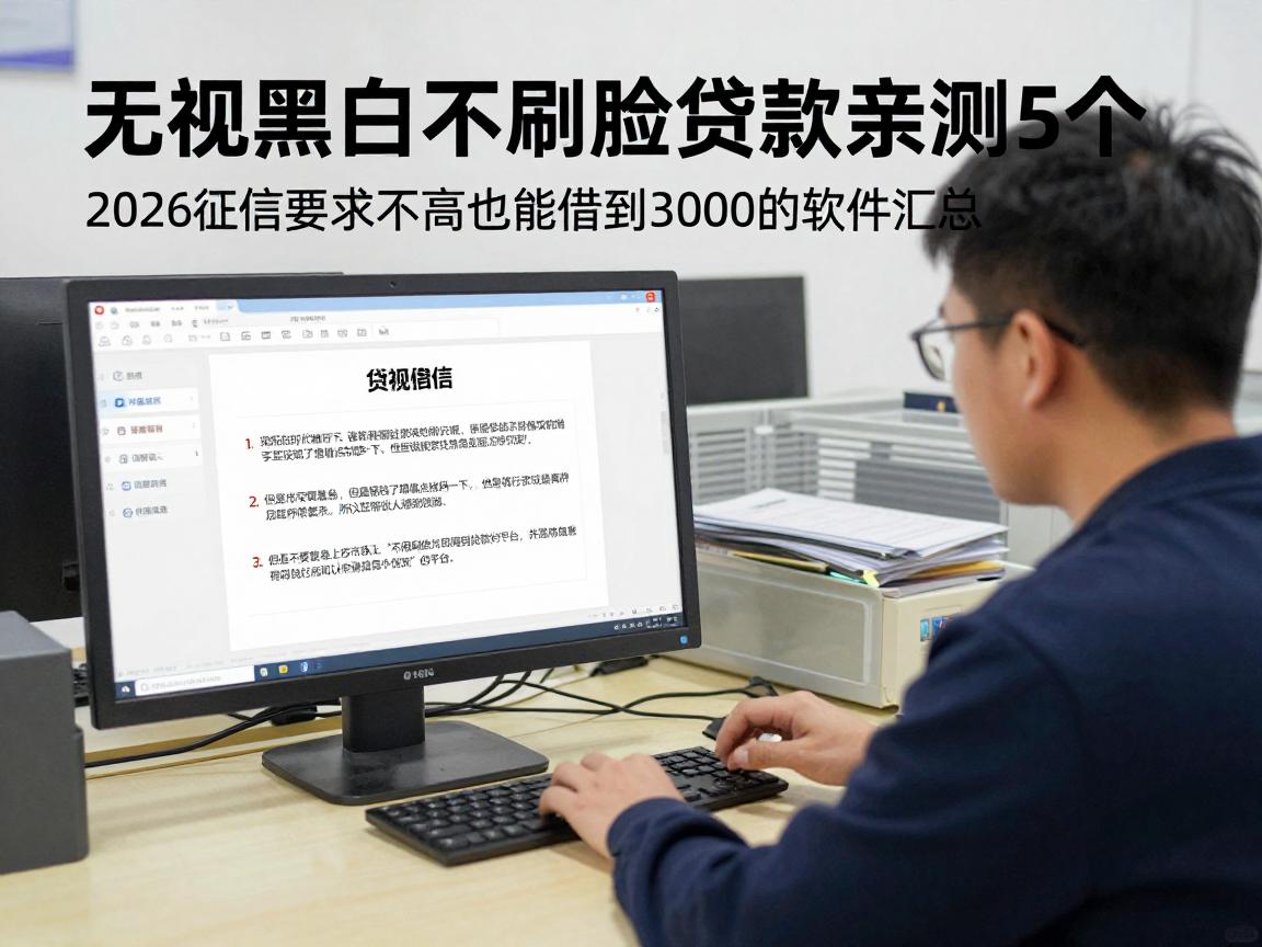 无视黑白不刷脸贷款亲测5个,2026征信要求不高也能借到3000的软件汇总