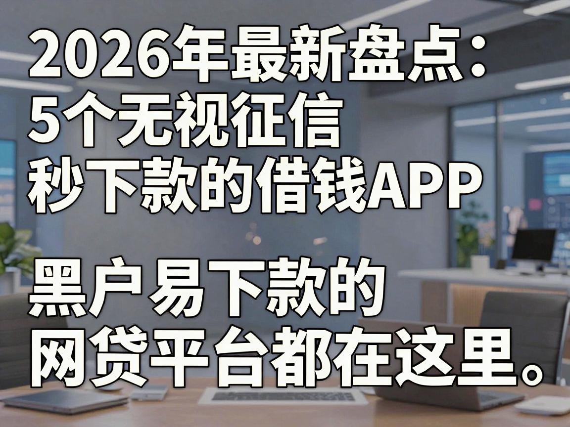 2026年最新盘点:5个无视征信秒下款的借钱APP,黑户易下款的网贷平台都在这里!