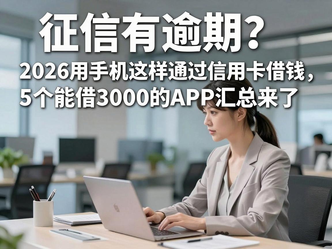 征信有逾期?2026用手机这样通过信用卡借钱,5个能借3000的APP汇总来了!