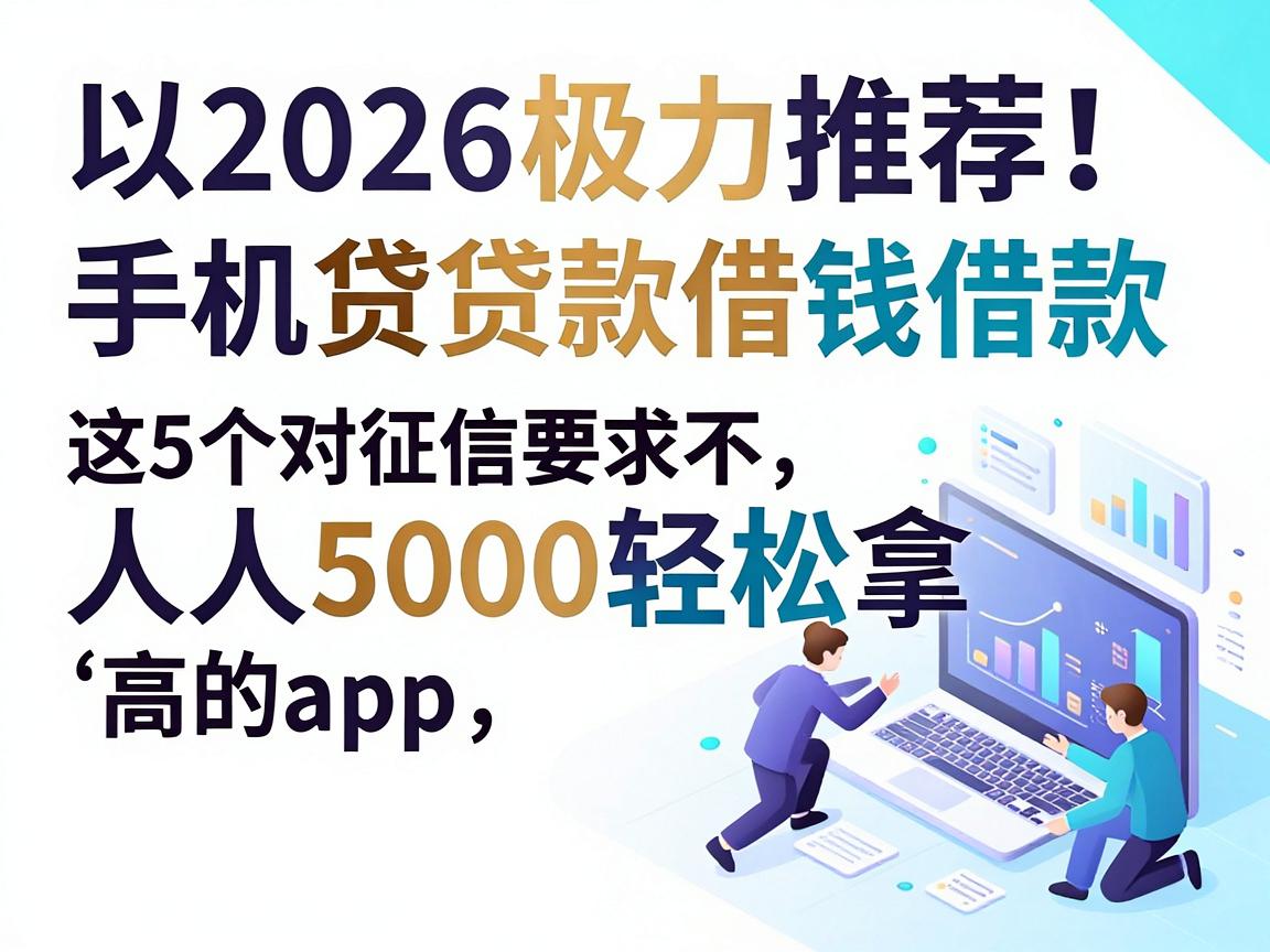 2026极力推荐！手机贷贷款借钱借款，这5个对征信要求不高的app，人人5000轻松拿