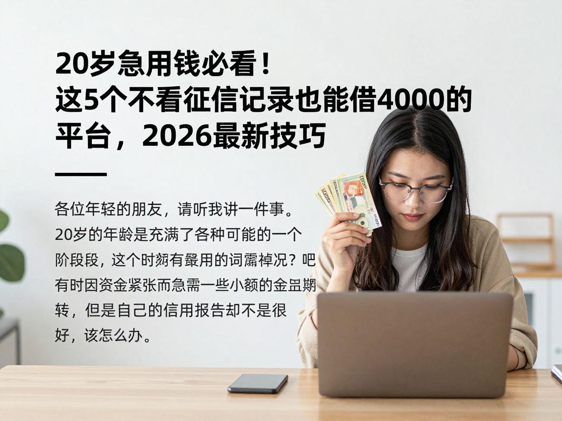20岁急用钱必看!这5个不看征信记录也能借4000的平台,2026最新技巧