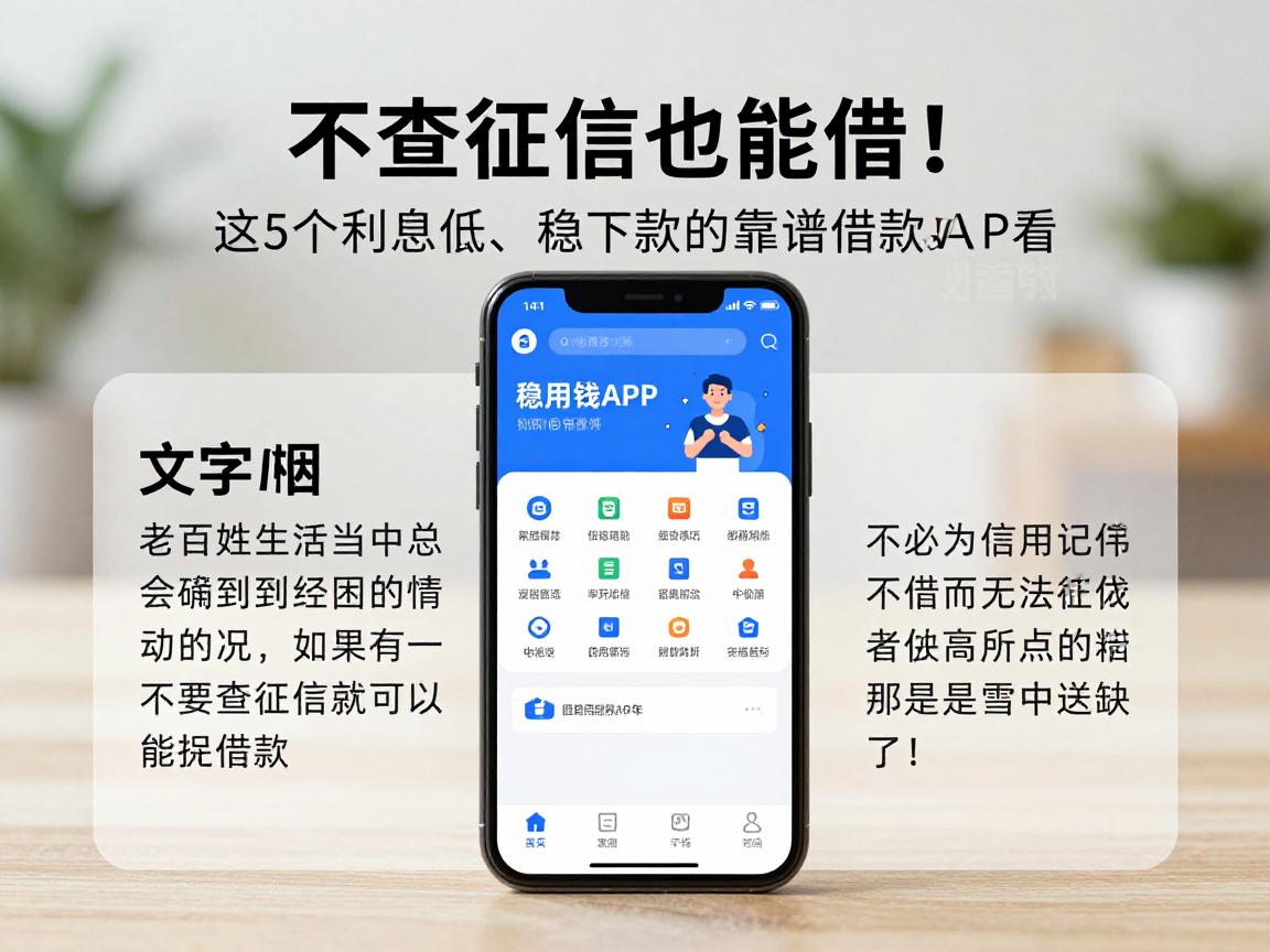 不查征信也能借！这5个利息低、稳下款的靠谱借款APP，急用钱必看