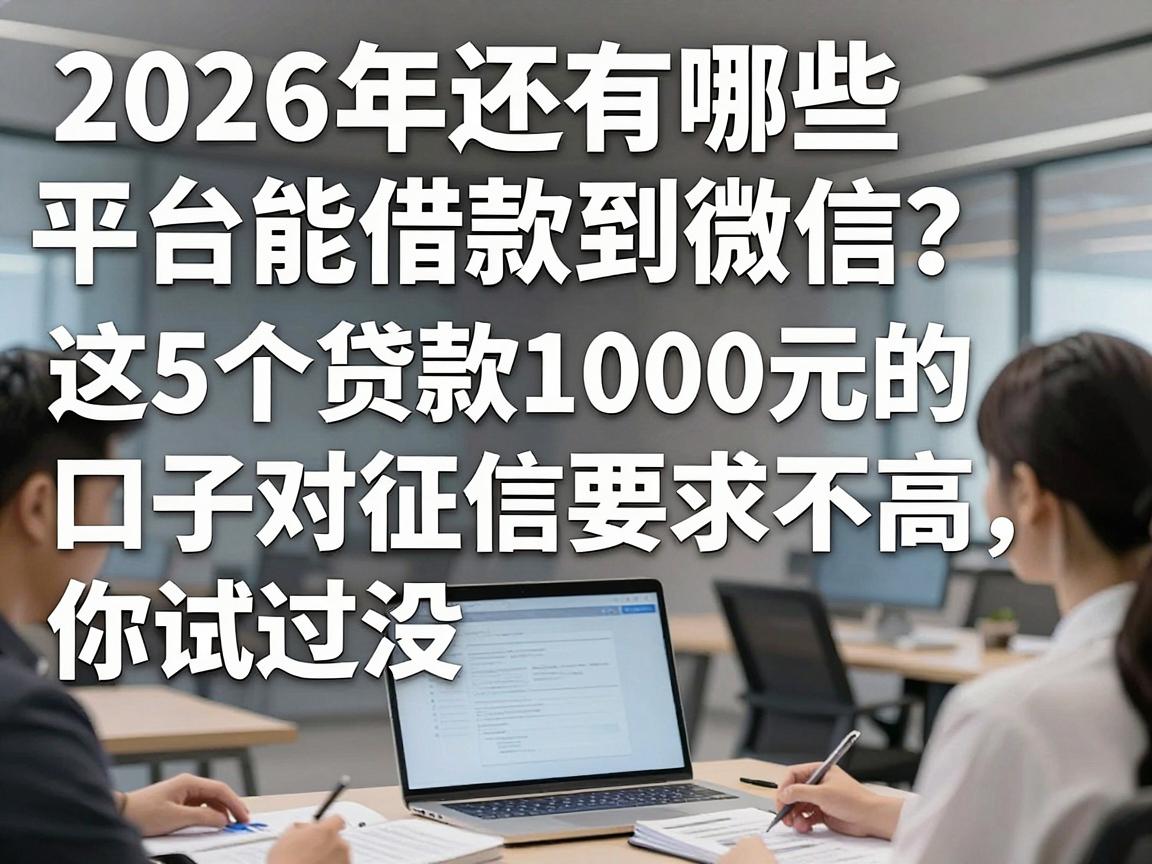 2026年还有哪些平台能借款到微信?这5个贷款1000元的口子对征信要求不高,你试过没!