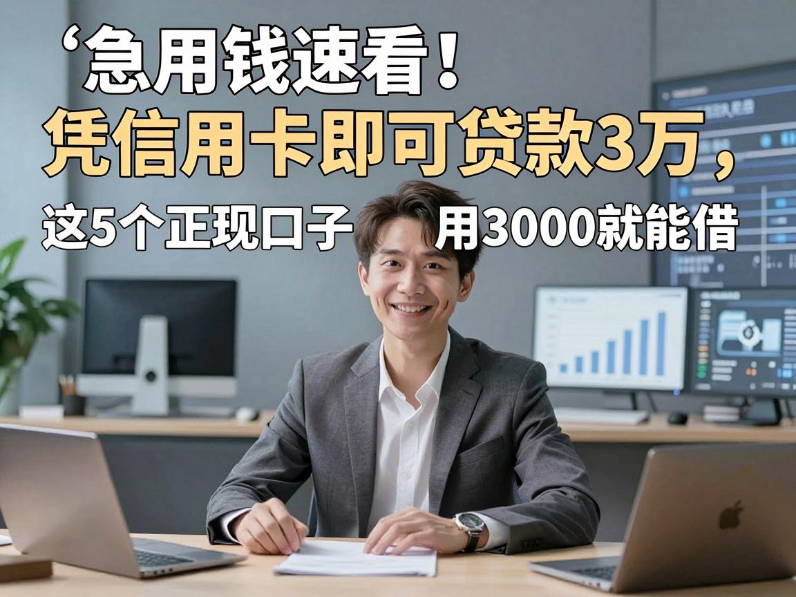 急用钱速看!凭信用卡即可贷款3万,这5个正规口子用3000就能借