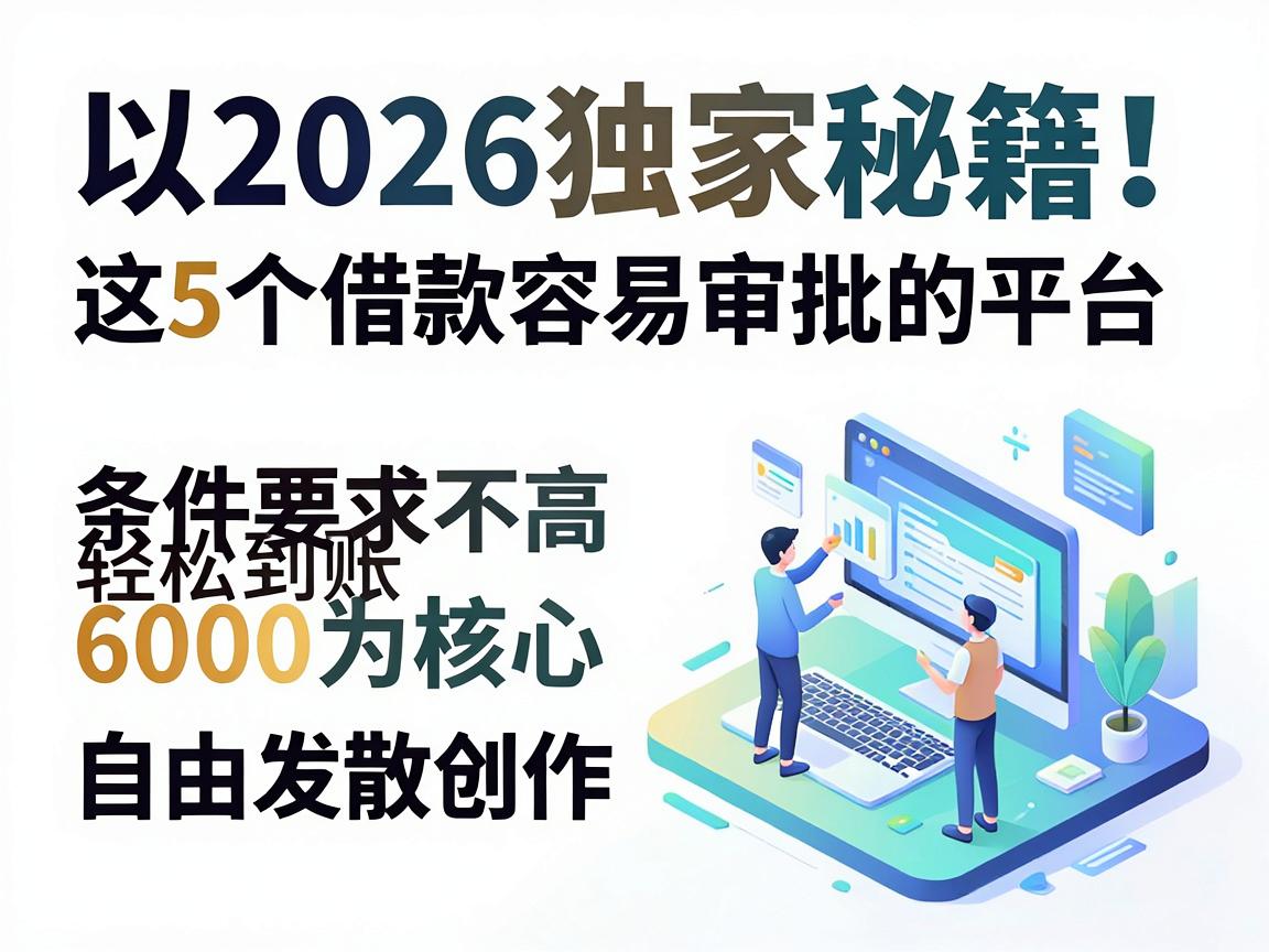 2026独家秘籍!这5个借款容易审批的平台,条件要求不高轻松到账6000