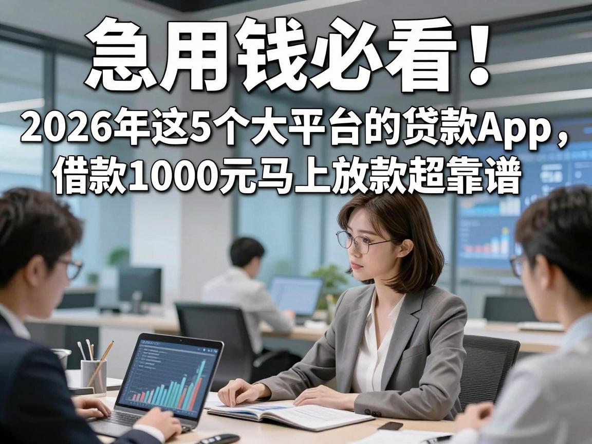 急用钱必看!2026年这5个大平台的贷款App,借款1000元马上放款超靠谱