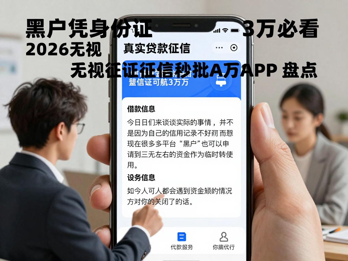 黑户凭身份证真实贷款3万必看!2026无视征信秒批3万的借款APP盘点