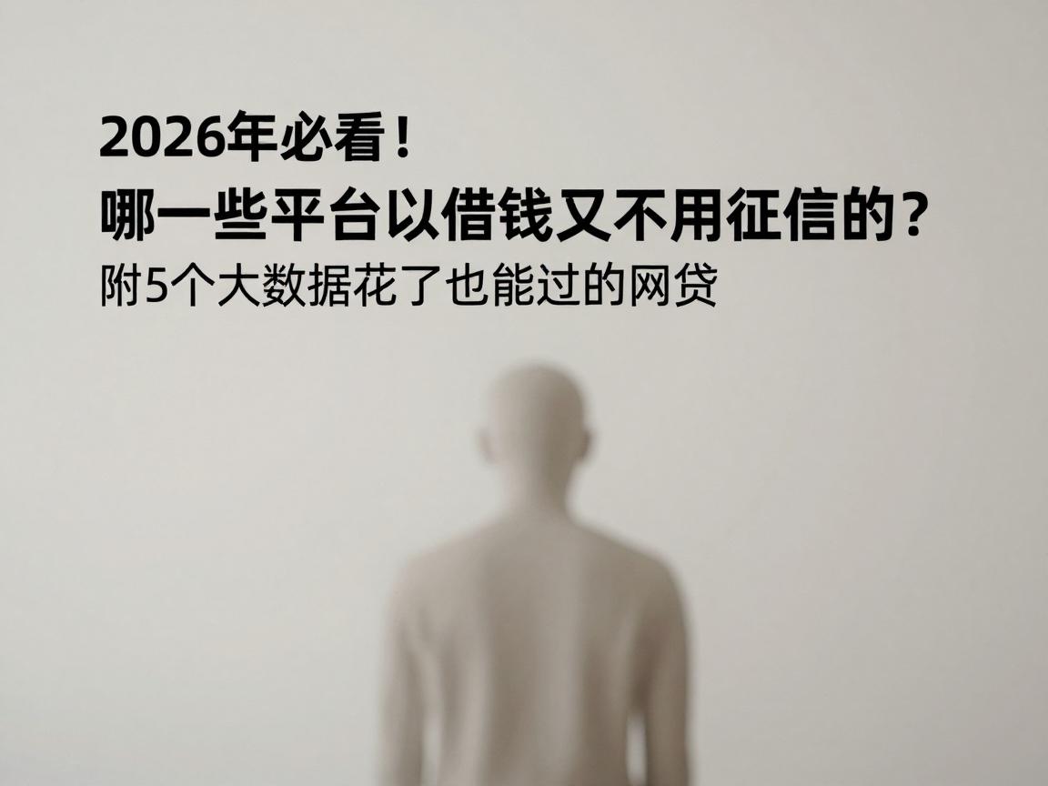 2026年必看！哪一个平台可以借钱又不用征信的？本月万人收藏推荐，附5个大数据花了也能过的网贷