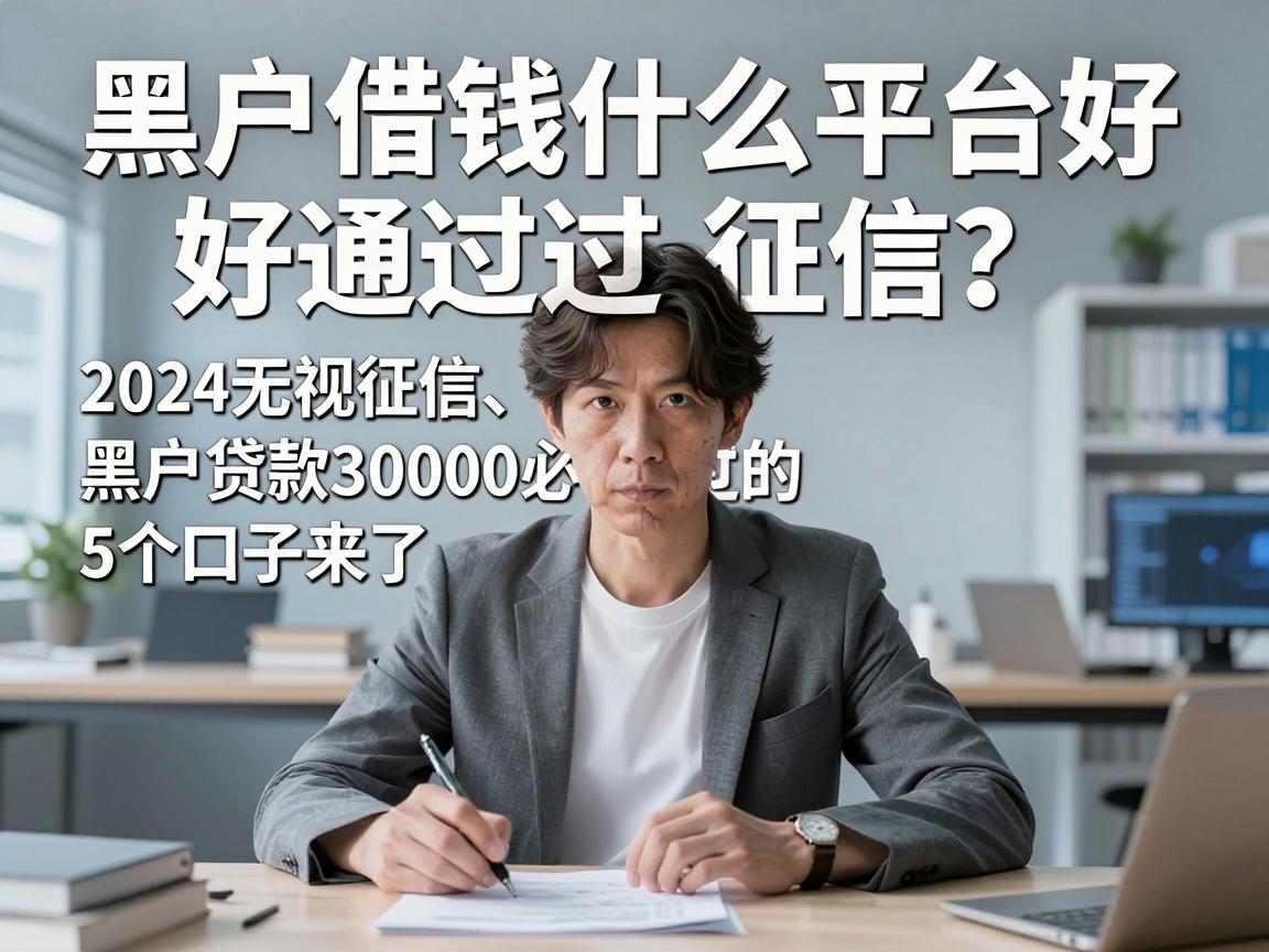 黑户借钱什么平台好通过征信?2024无视征信、黑户贷款30000必过的5个口子来了!