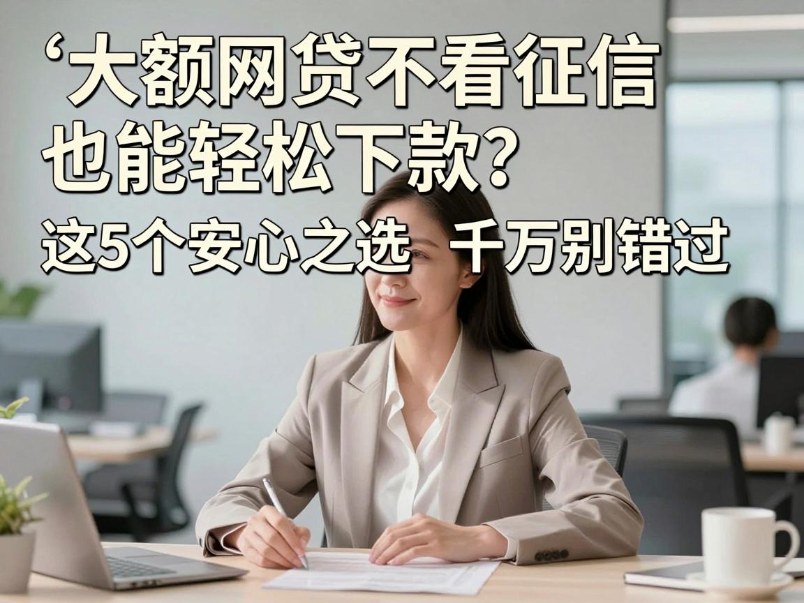 大额网贷不看征信也能轻松下款?这5个安心之选千万别错过!