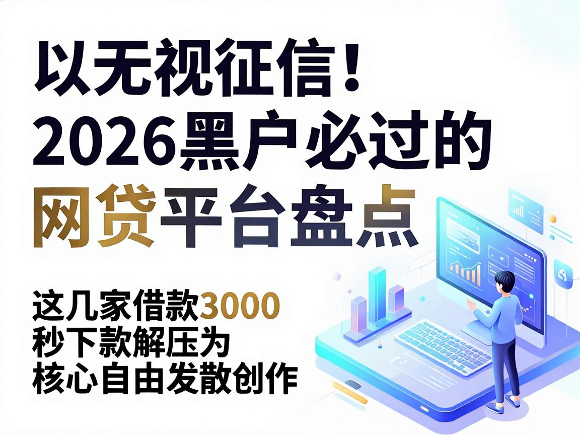 无视征信!2026黑户必过的网贷平台盘点,这几家借款3000秒下款解压
