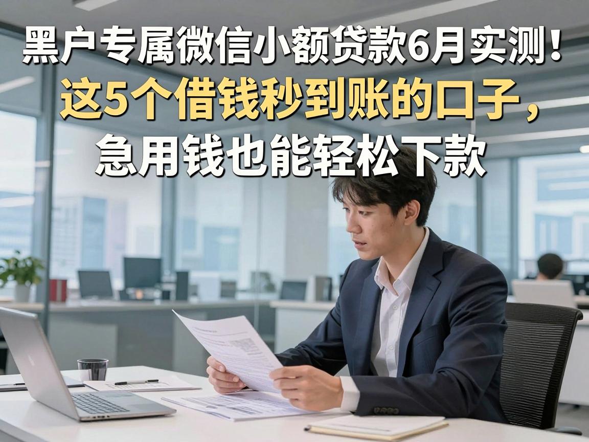 黑户专属微信小额贷款6月实测!这5个借钱秒到账的口子,急用钱也能轻松下款