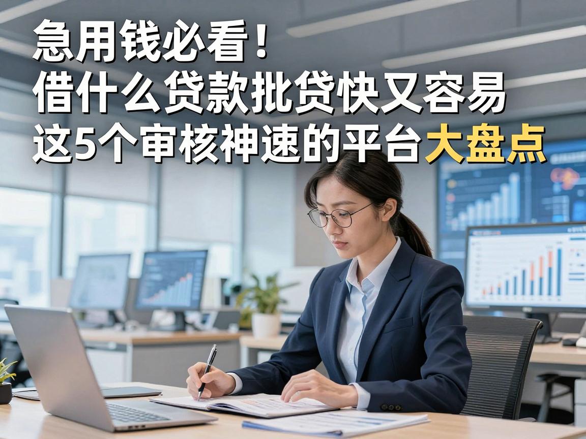 急用钱必看！借什么贷款批贷快又容易这5个审核神速的平台大盘点