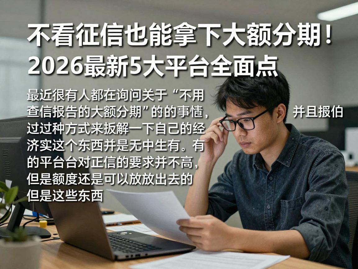 不看征信也能拿下大额度分期！2026最新5大平台全面盘点